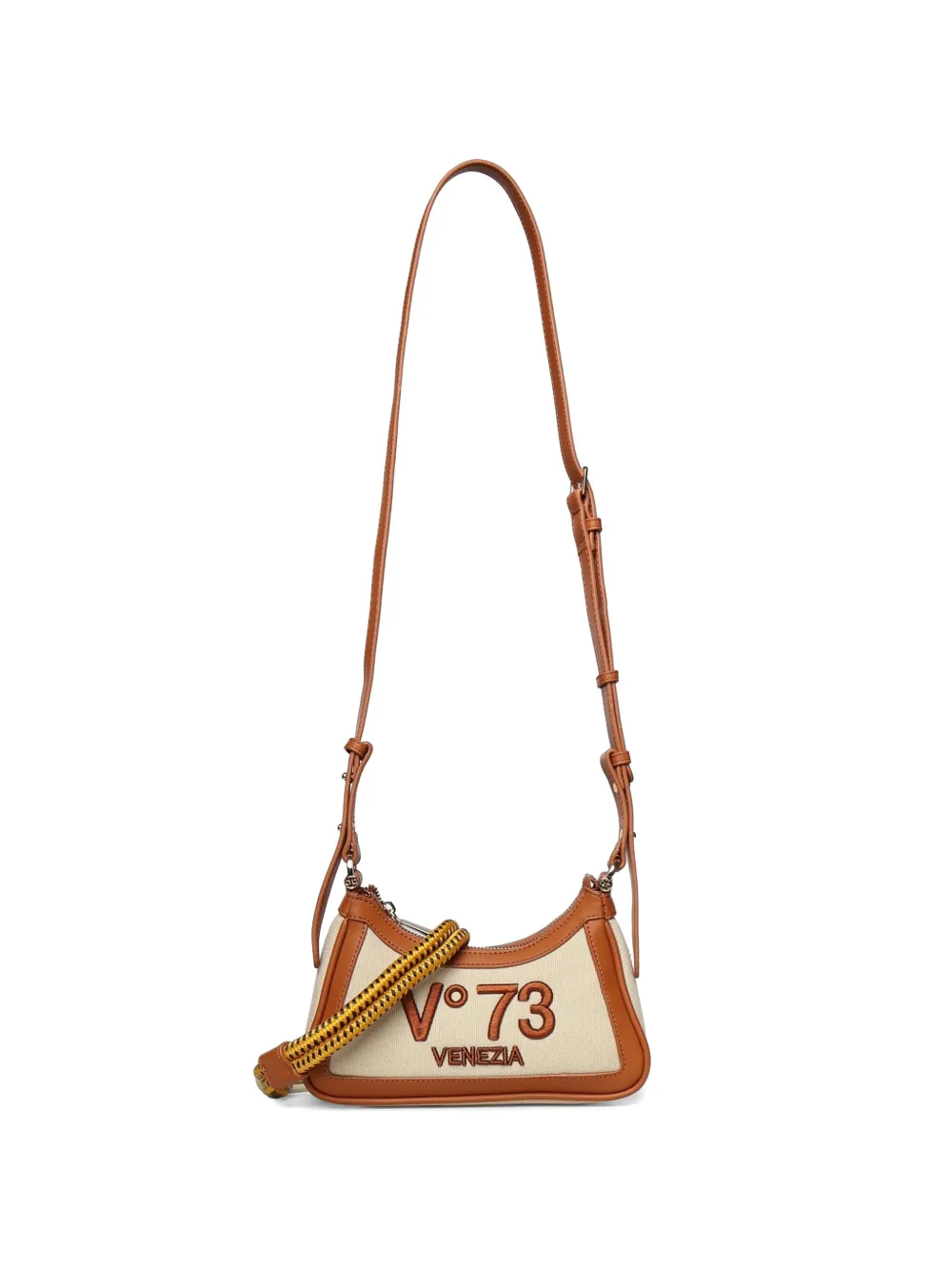 V°73 Borsa a spalla con logo - Toni neutri