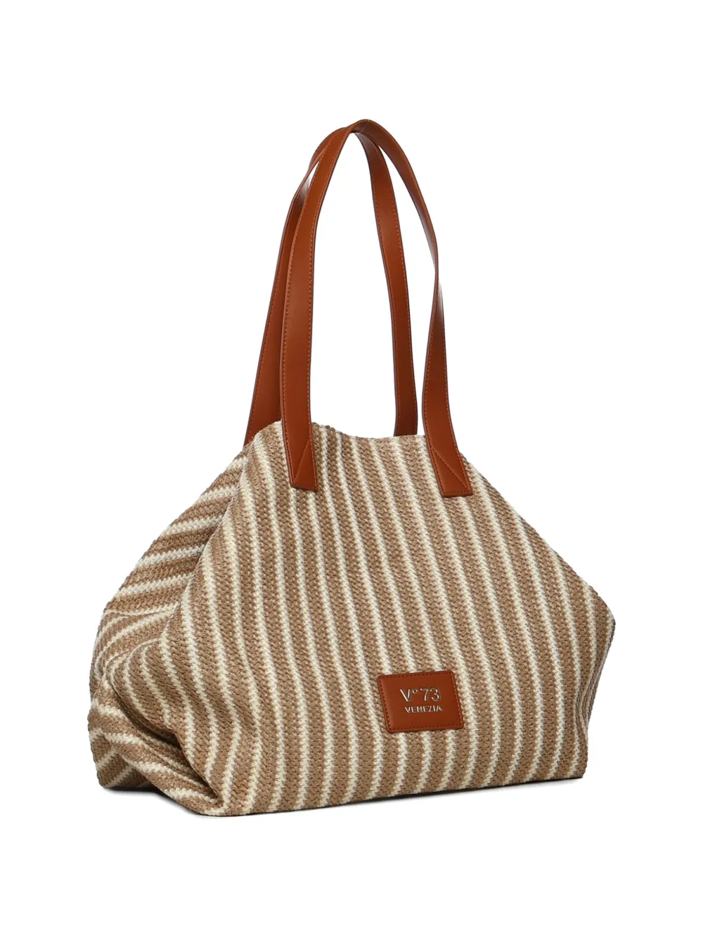  V°73 Striped Shoulder Bag - Neutrals 