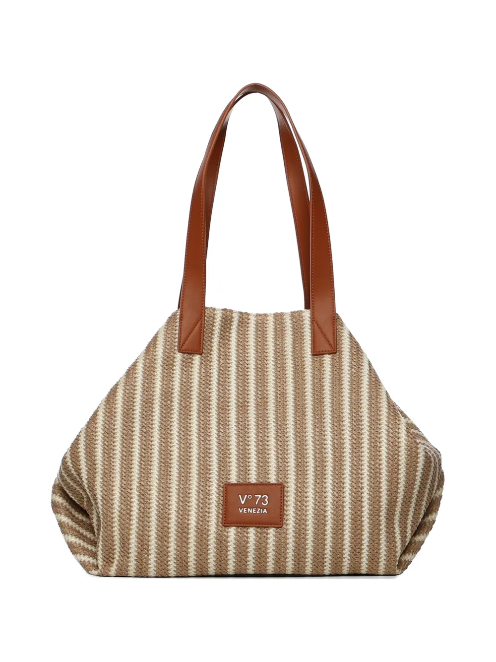 V°73 striped shoulder bag - Toni neutri