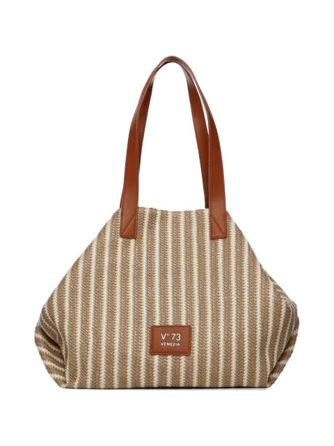 V°73 striped shoulder bag