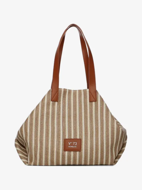V°73 striped shoulder bag