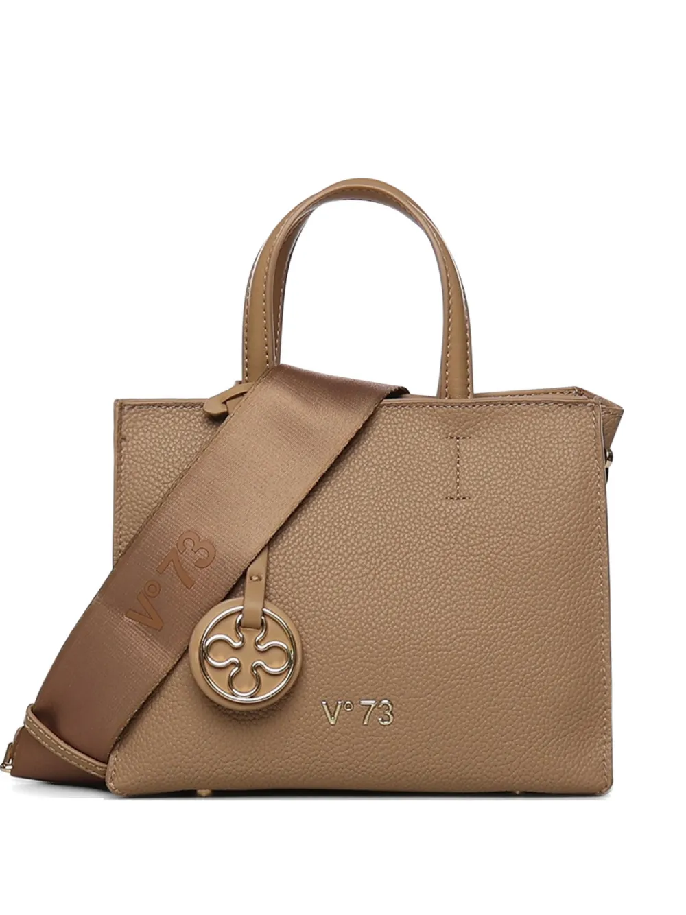 V°73 grained tote bag - Toni neutri