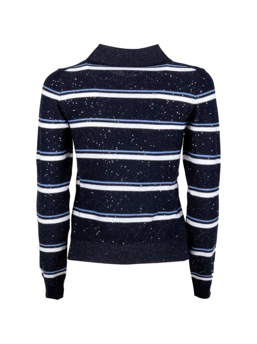 Marella Striped Polo Top - Blue 