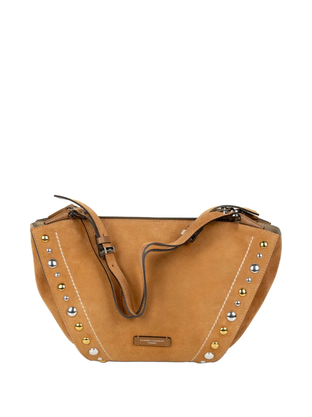 GIANNI CHIARINI Bloom studded-embellishments tote bag - Marrone