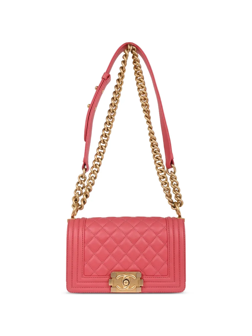 CHANEL Pre-Owned Borsa a spalla Boy trapuntata piccola 2019 - Rosa