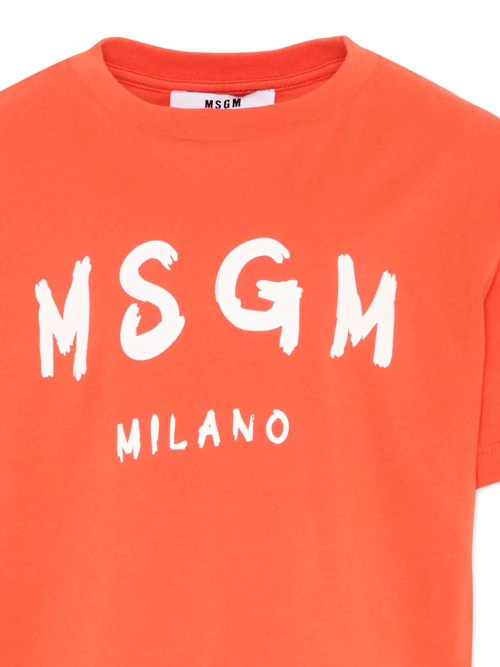 MSGM Kids T-shirt met logo Oranje