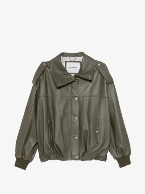 Halfboy veste en cuir à boutonnière
