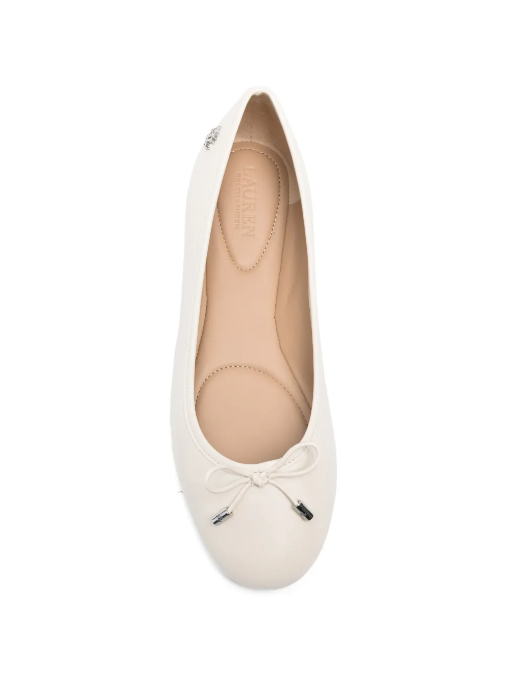 Lauren Ralph Lauren Jayna ballerina's met strikdetail Beige