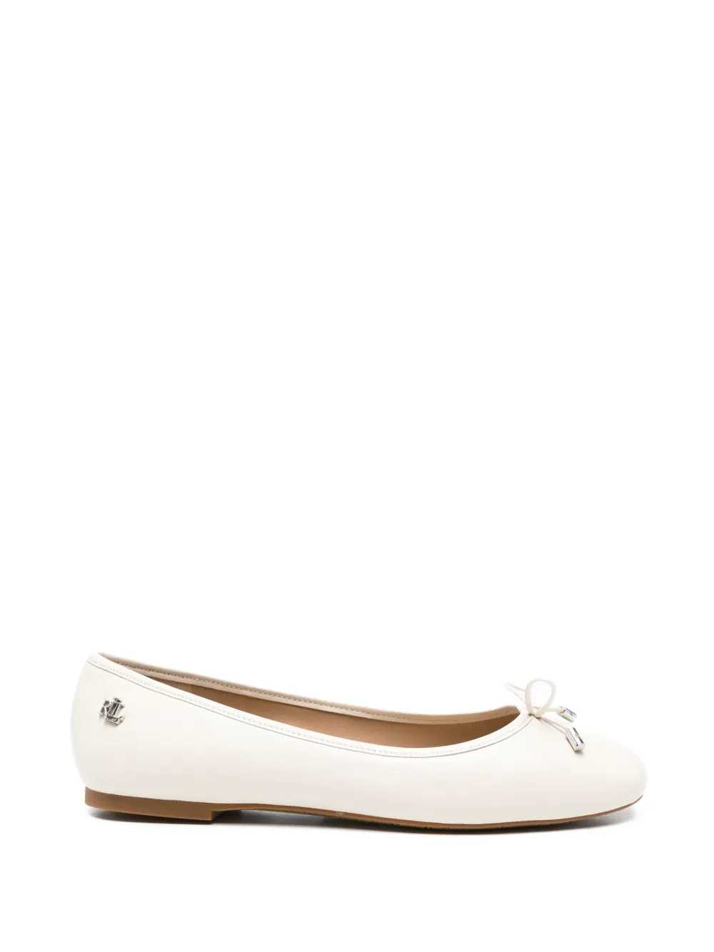 Lauren Ralph Lauren Jayna bow-detail ballet flats - Nude