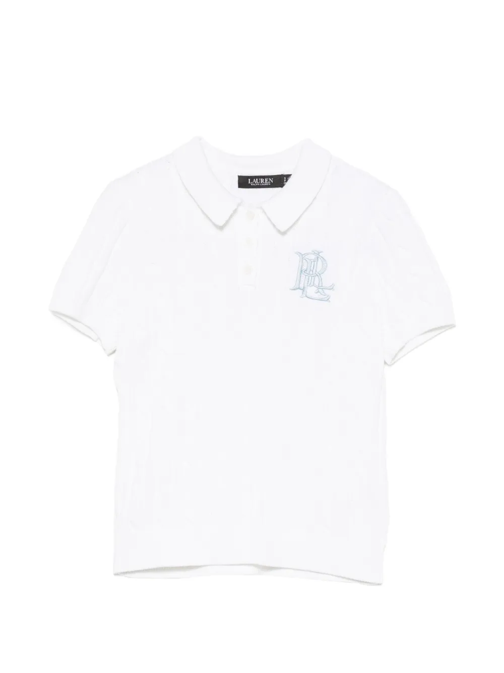 Lauren Ralph Lauren cable-knit polo shirt - Bianco