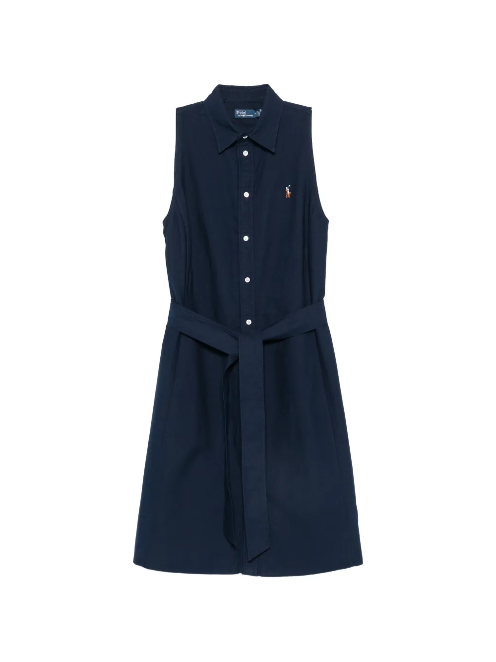 Polo Ralph Lauren belted sleeveless shirt mini dress - Blau