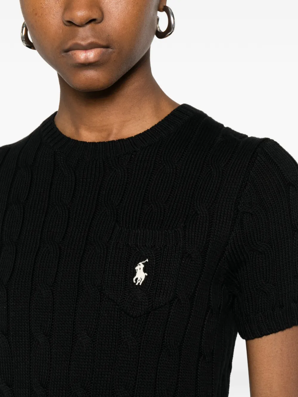 Polo Ralph Lauren Kabelgebreide trui Zwart
