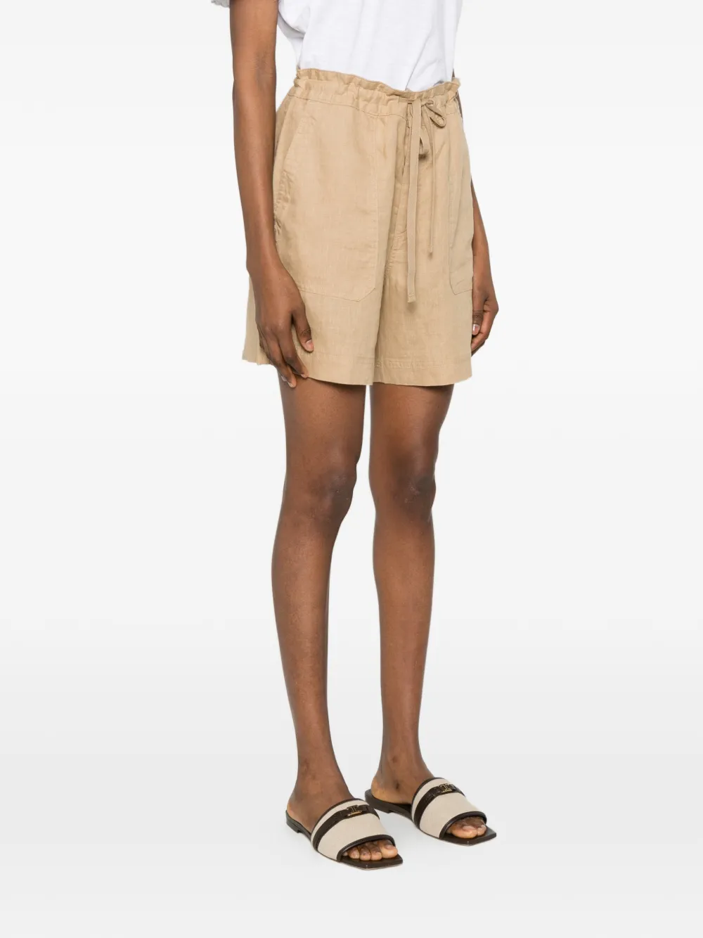 Lauren Ralph Lauren Zwembroek met trekkoordtaille en opgestikte zak Beige