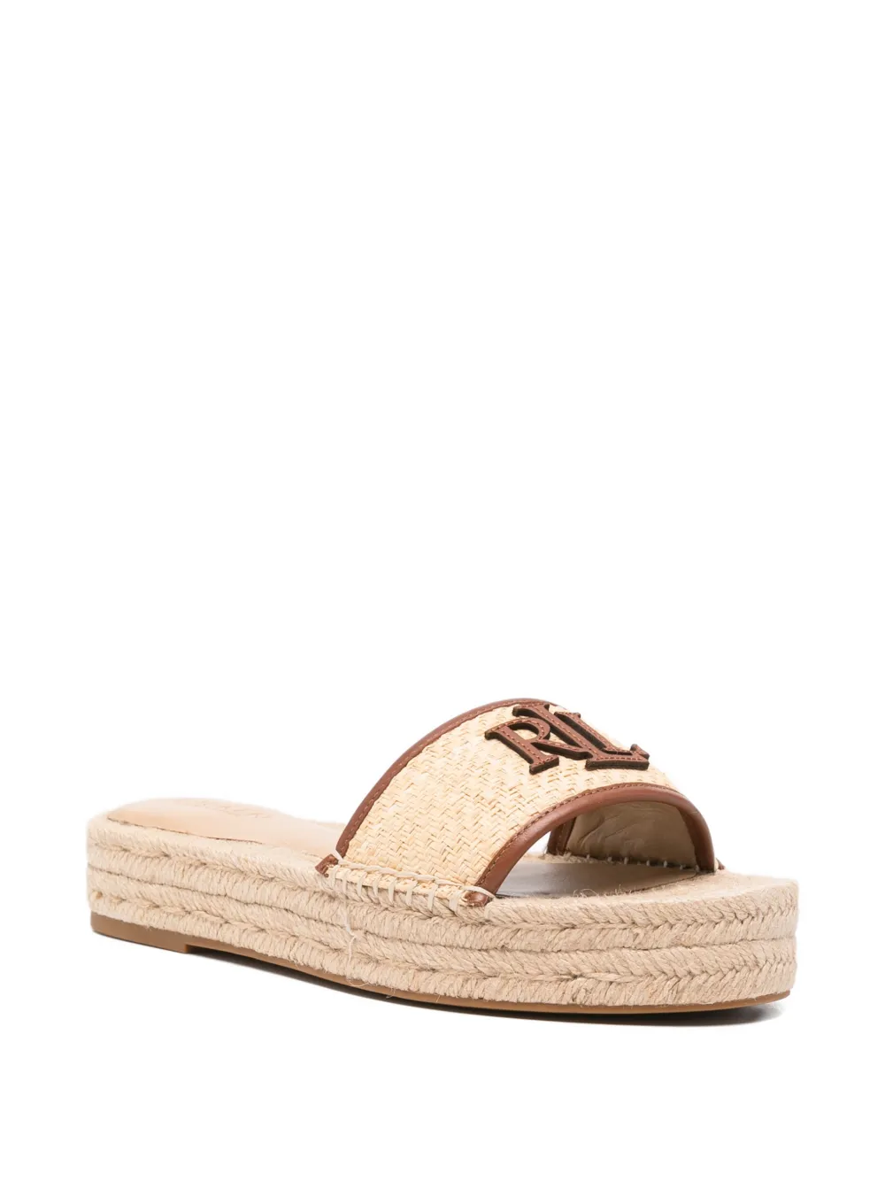 Lauren Ralph Lauren Polly logo-patch espadrilles Beige