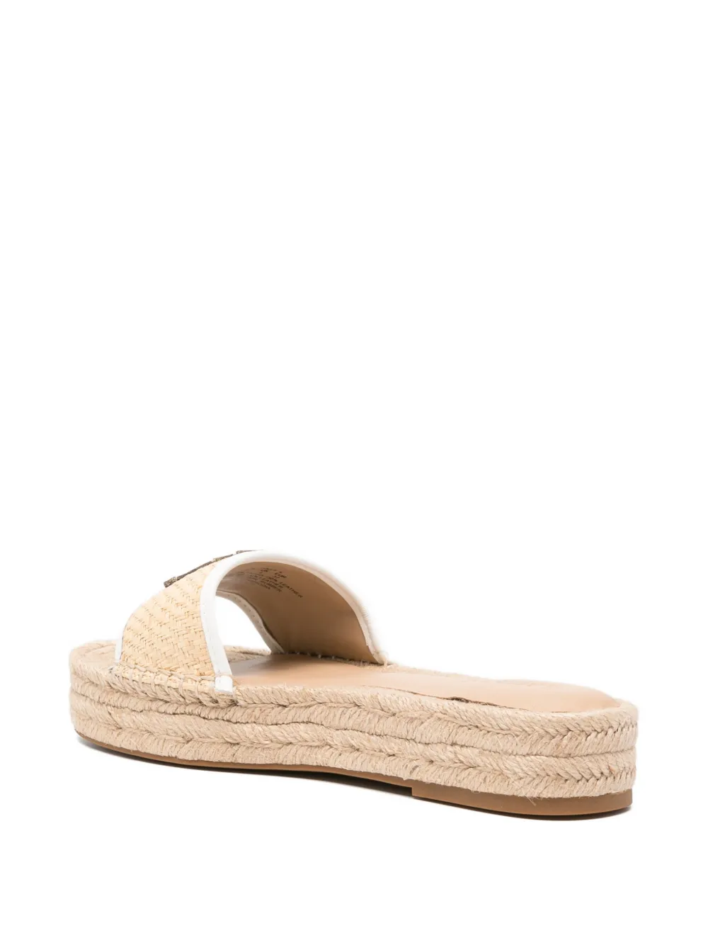 Lauren Ralph Lauren logo-plaque raffia espadrilles Beige