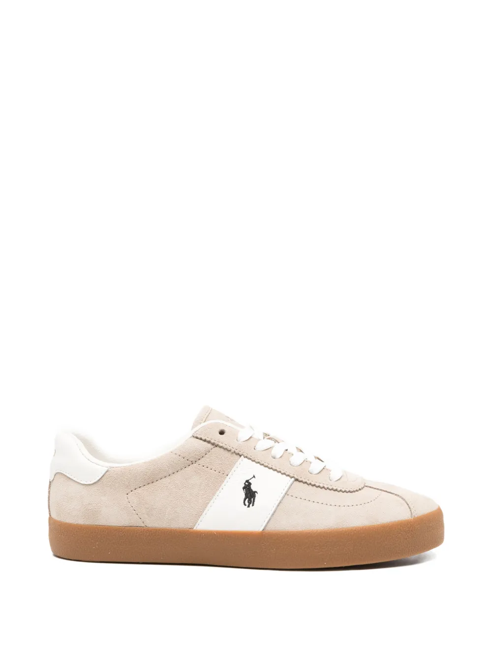 Polo Ralph Lauren logo-embroidered sneakers - Nude