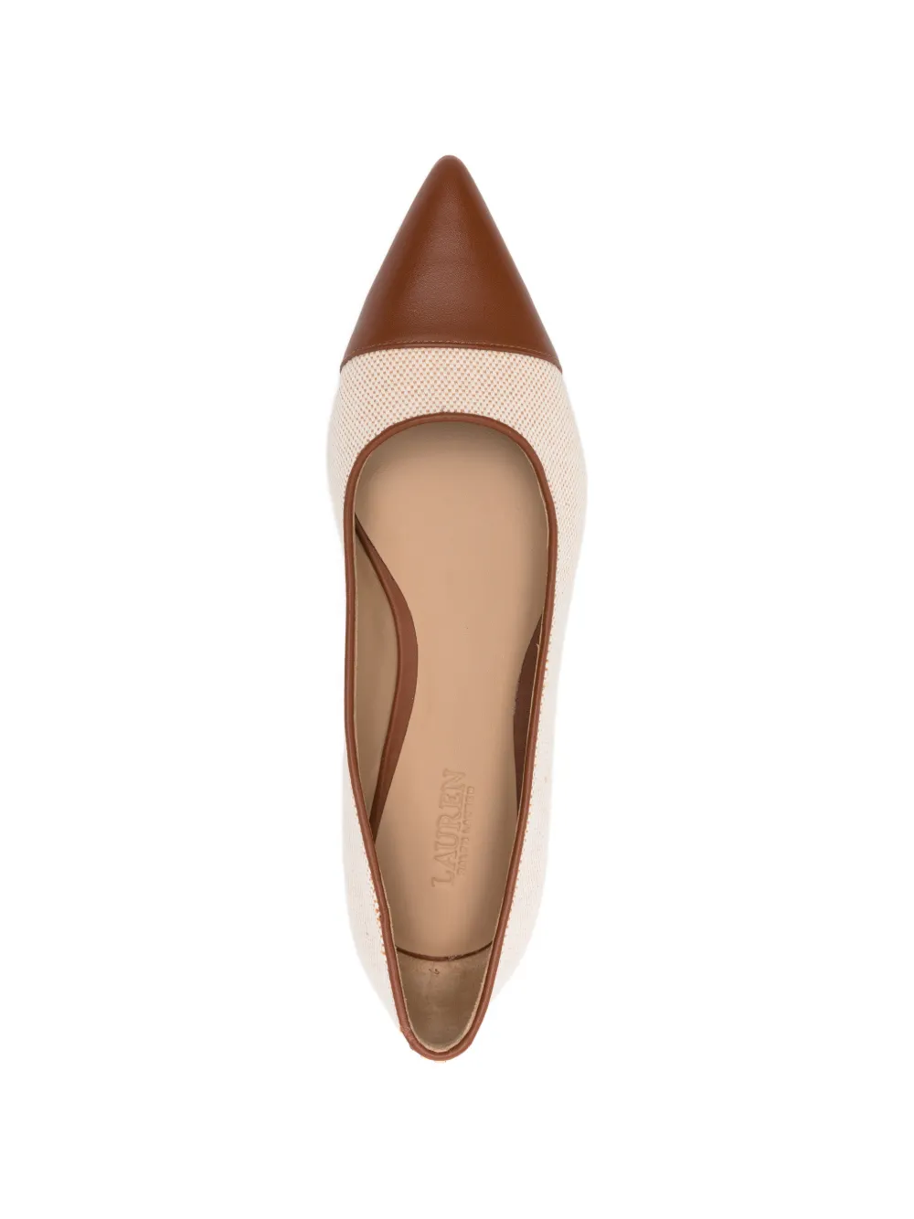 Lauren Ralph Lauren Londyn cap-toe ballet flats Beige