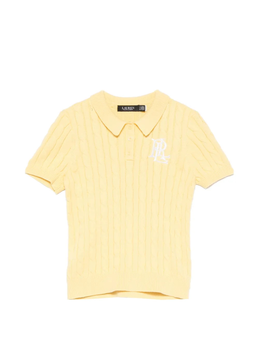 Lauren Ralph Lauren Natrissa cable-knit polo shirt - Giallo