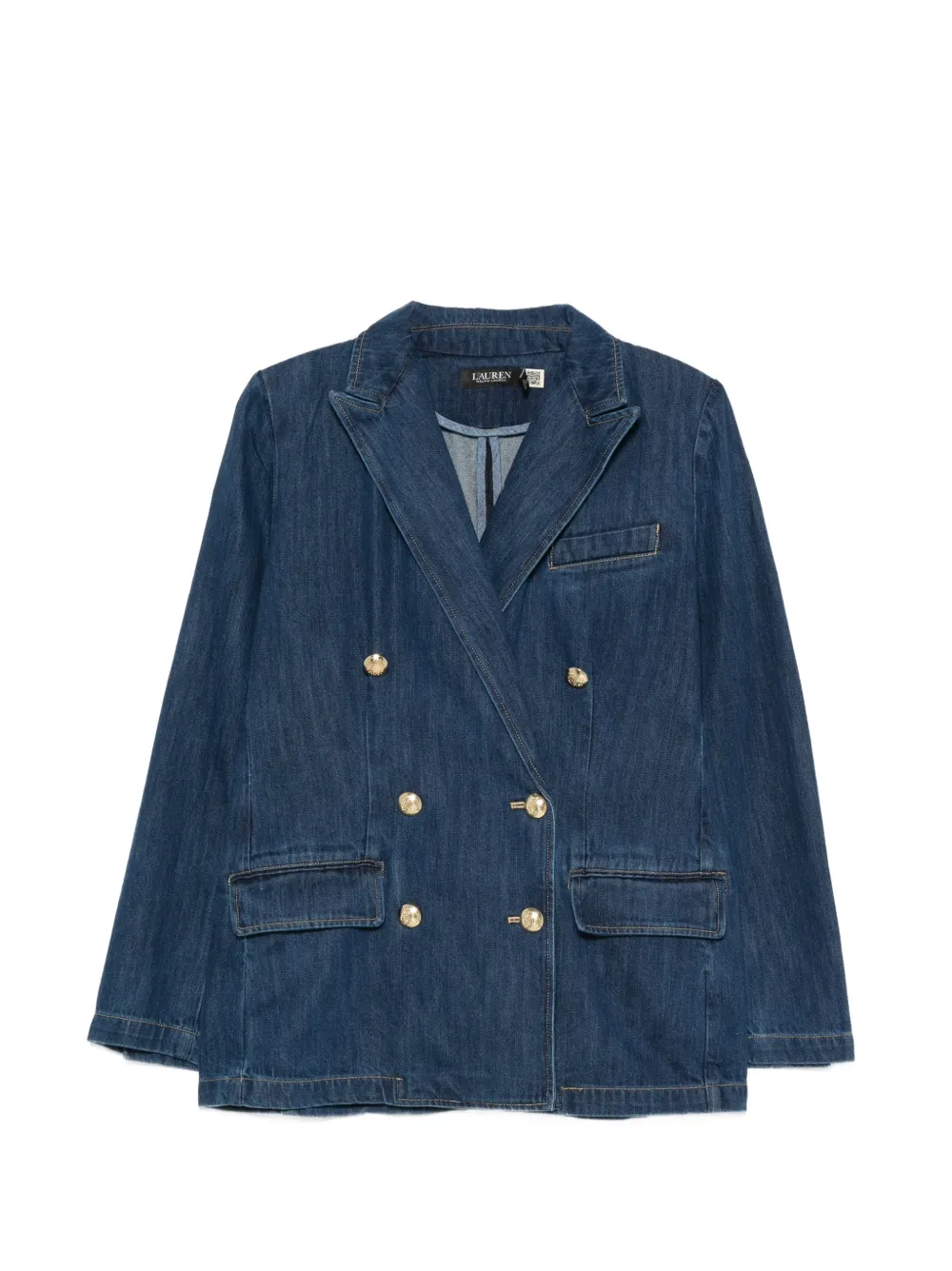 Lauren Ralph Lauren double-breasted denim jacket - Blau