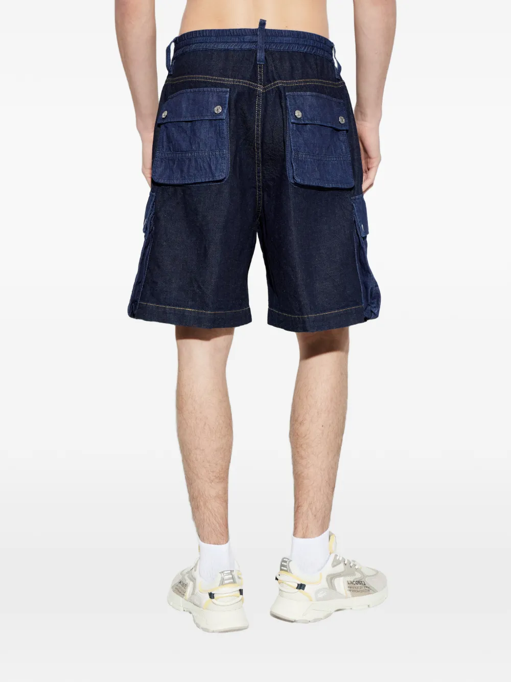 DSQUARED2 Dark Weight shorts met wassing Blauw