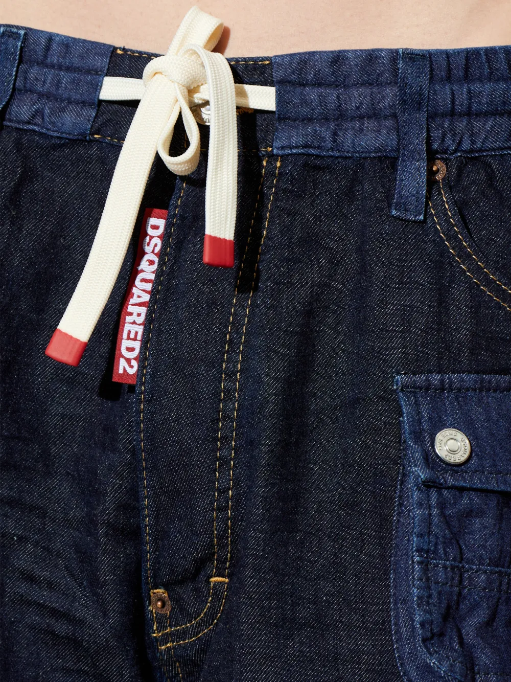 DSQUARED2 Dark Weight shorts met wassing Blauw