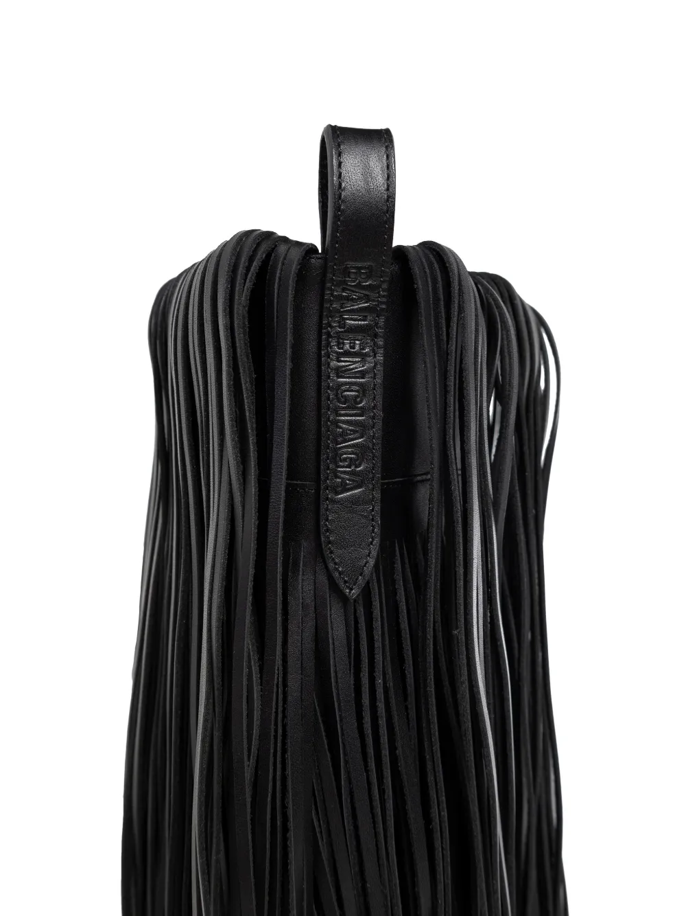 Balenciaga Phoenix leren laarzen met franje Zwart
