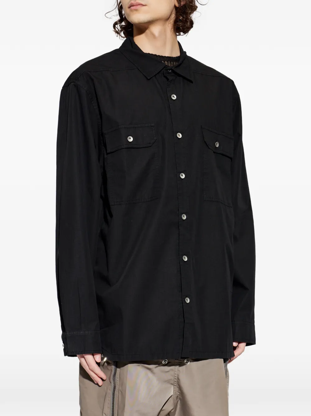 Rick Owens DRKSHDW Katoenen overhemd Zwart