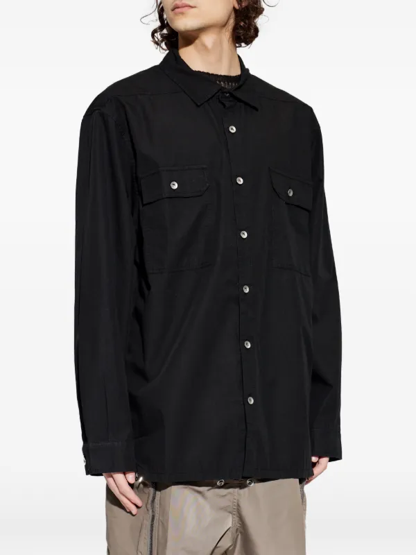 Rick Owens DRKSHDW ブラック シャツ Rick Owens DRKSHDW ボタン シャツ | ブラック | FARFETCH JP
