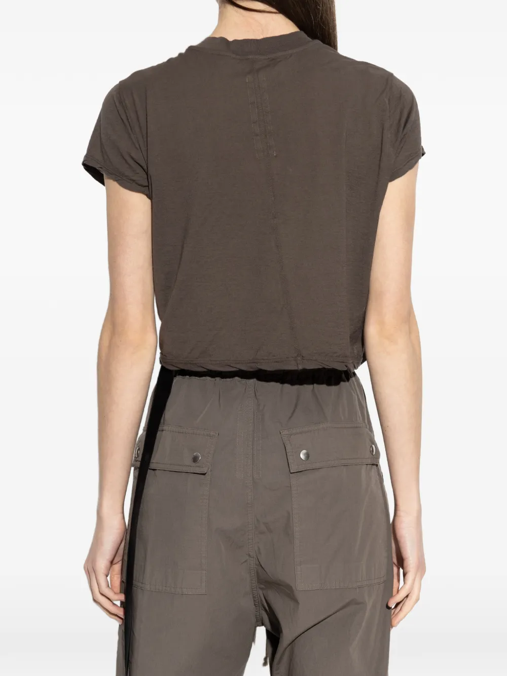 Rick Owens DRKSHDW Cropped T-shirt Bruin