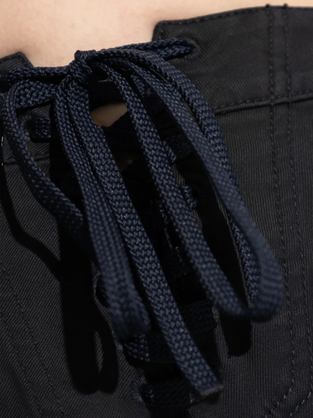 DSQUARED2 Broek met trekkoord en knoopdetail Blauw