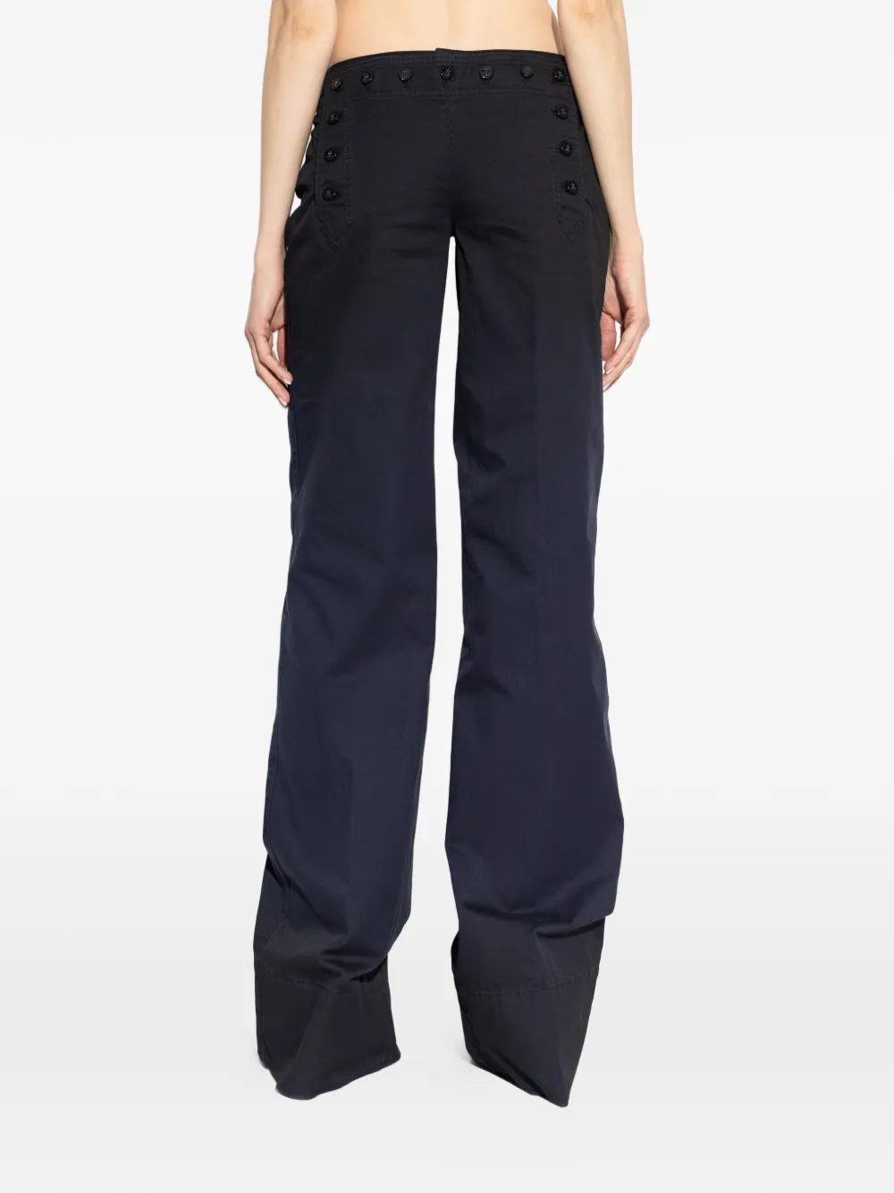DSQUARED2 Broek met trekkoord en knoopdetail Blauw