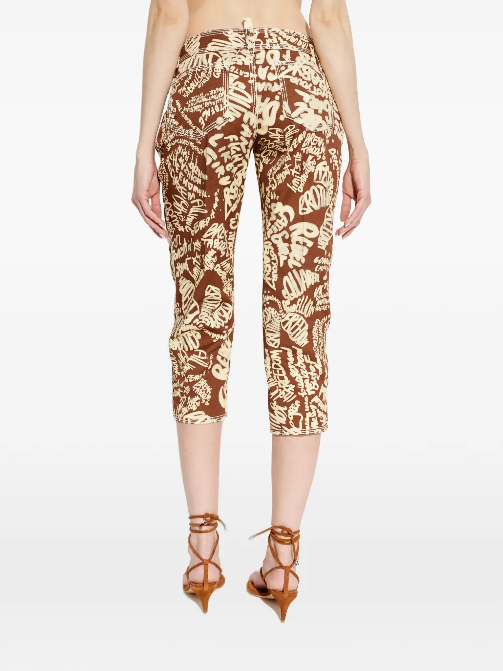 DSQUARED2 Broek met tekst Bruin