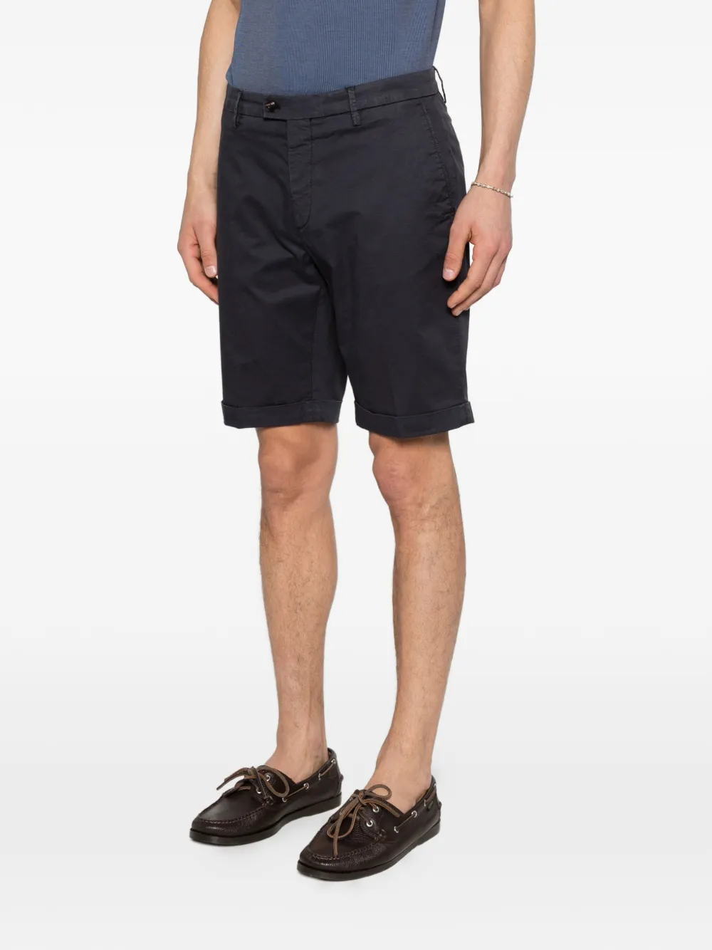  Corneliani Cuffed Shorts - Blue 