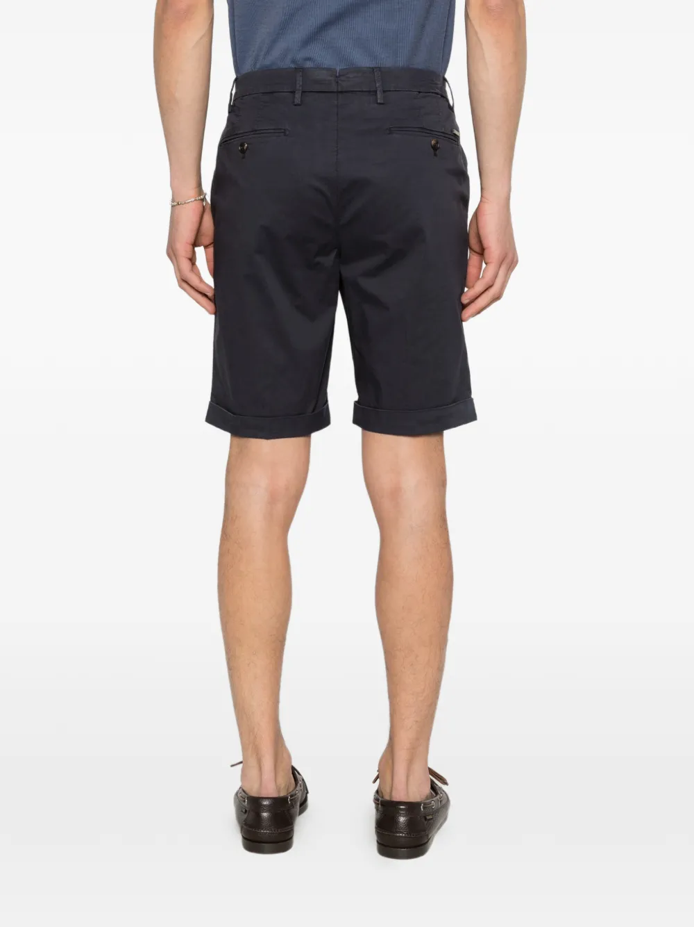 Corneliani Shorts met manchetten Blauw
