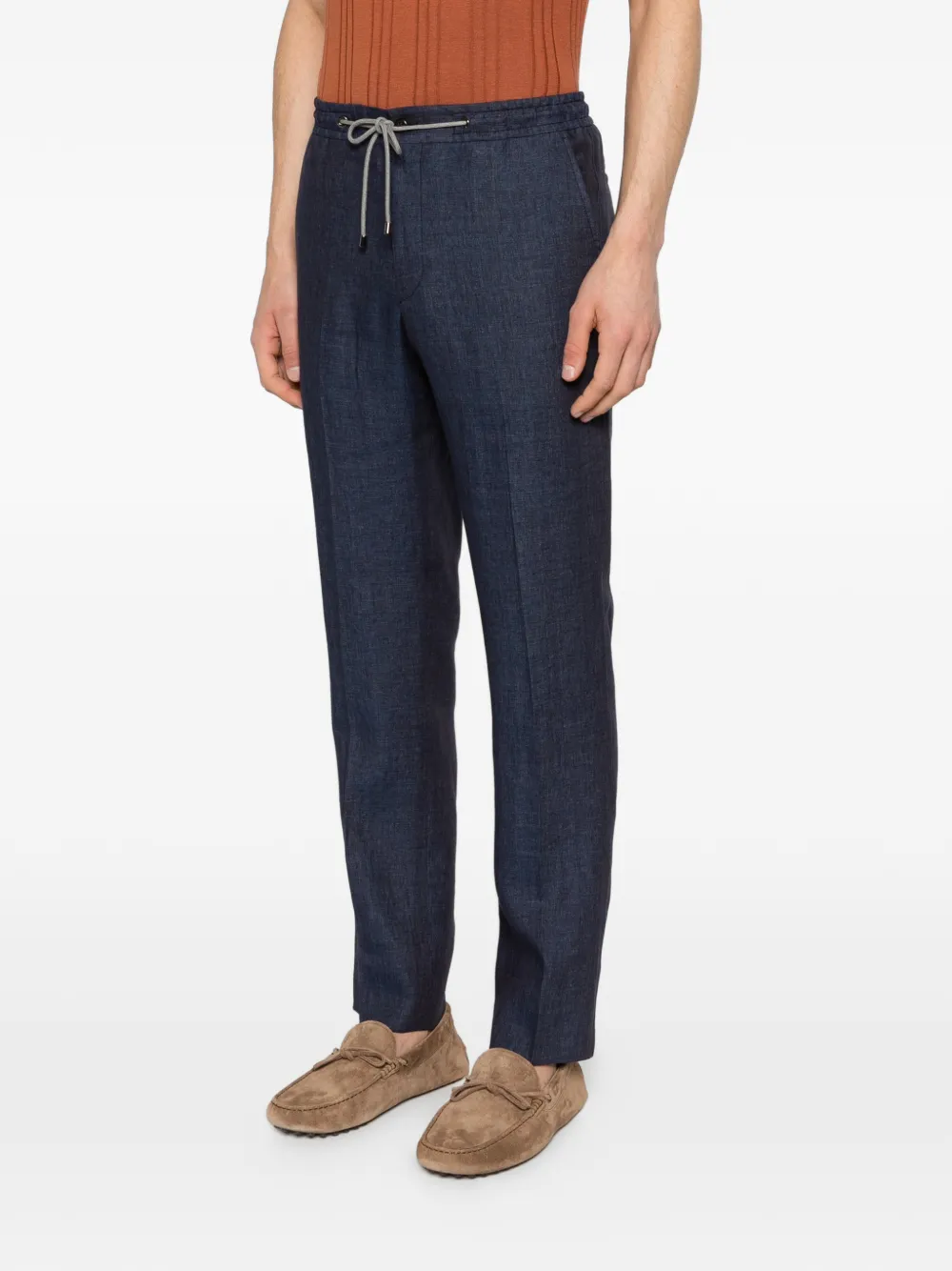 Corneliani Broek met trekkoord Blauw