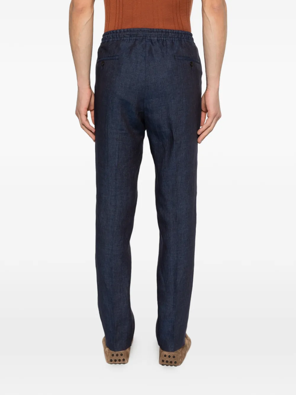 Corneliani Broek met trekkoord Blauw