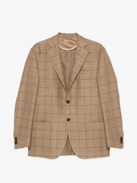 Corneliani checked button jacket