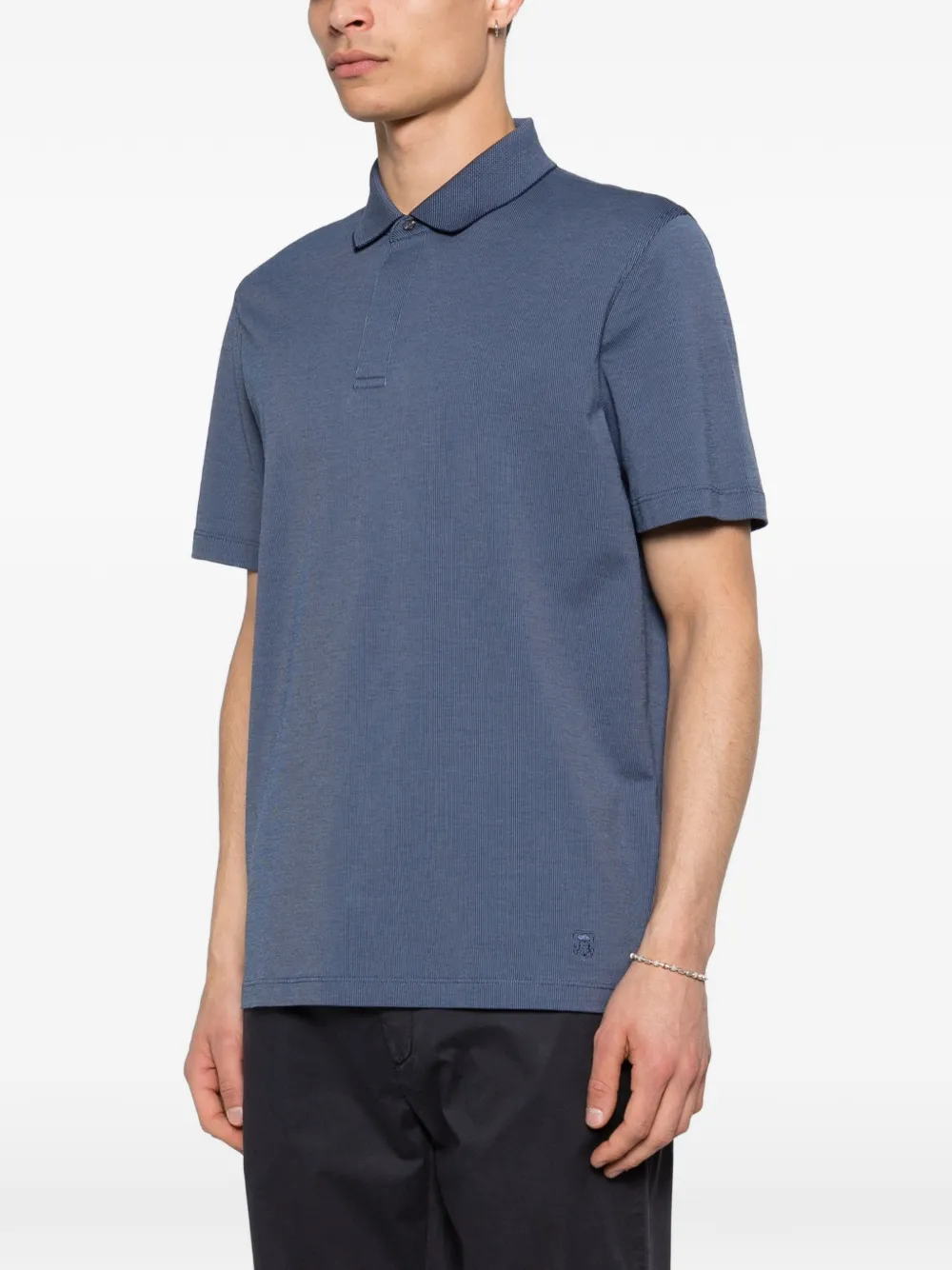  Corneliani Polo De Piqué - Azul 