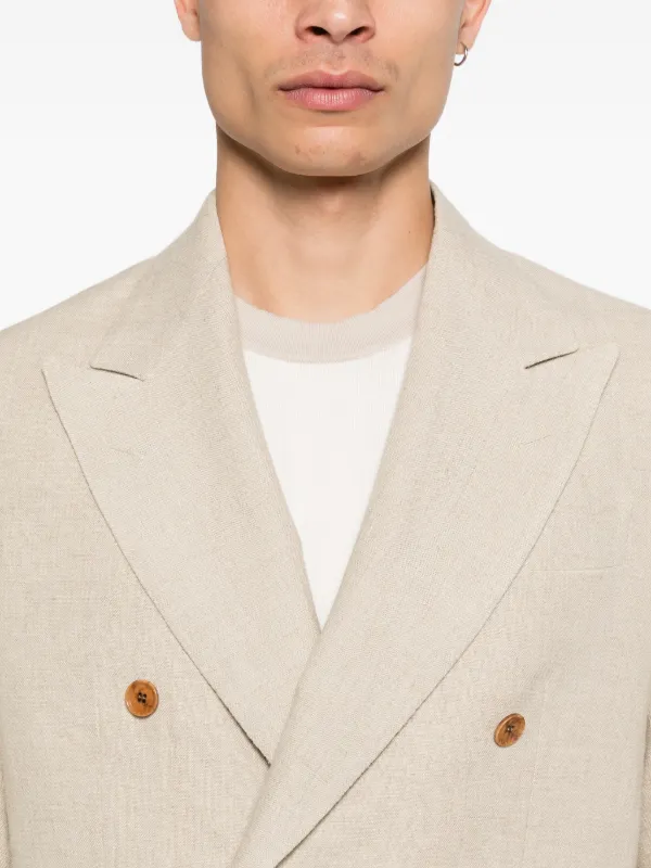 SARTORIO NAPOLI long-sleeve double-breasted Suit | Neutrals