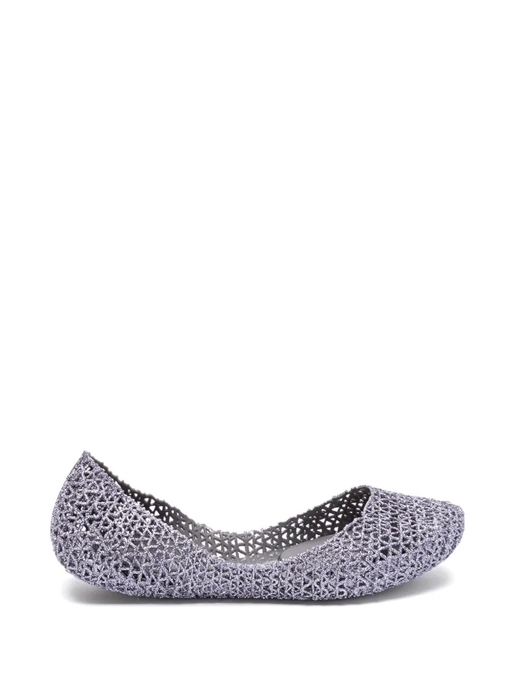 Melissa Ballerine con cut-out e glitter - Grigio