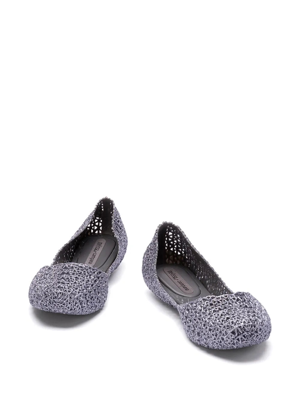 Melissa Ballerina's met glitter en uitgesneden details Grijs