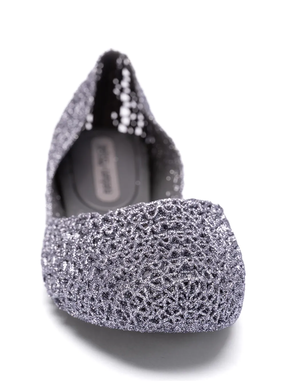 Melissa Ballerina's met glitter en uitgesneden details Grijs