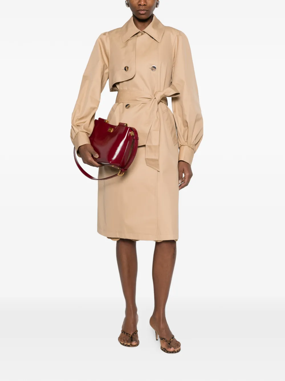  Twinset Double-breasted Belted Coat - Neutrals 