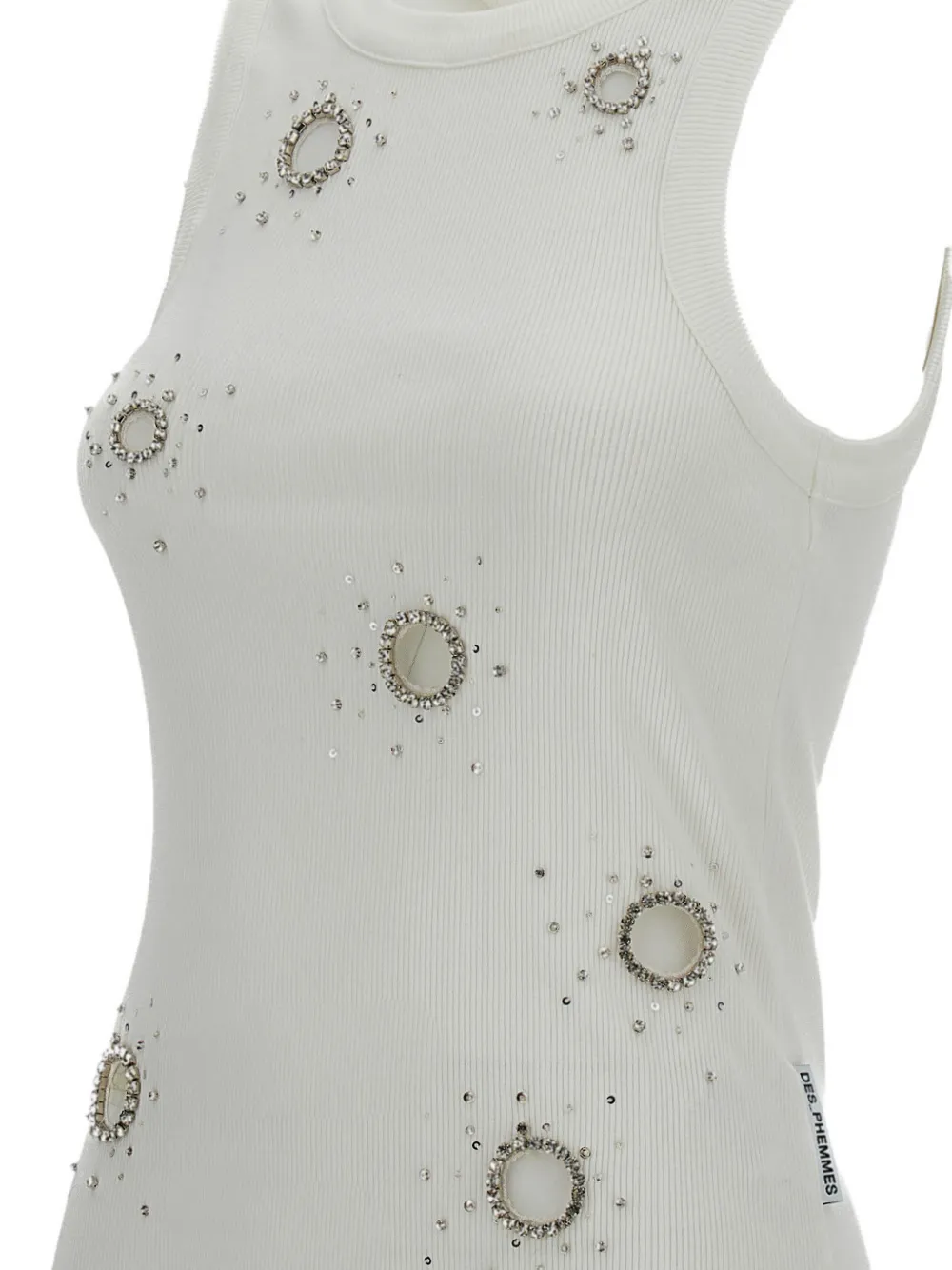  Des Phemmes Embellished Top - Neutrals 