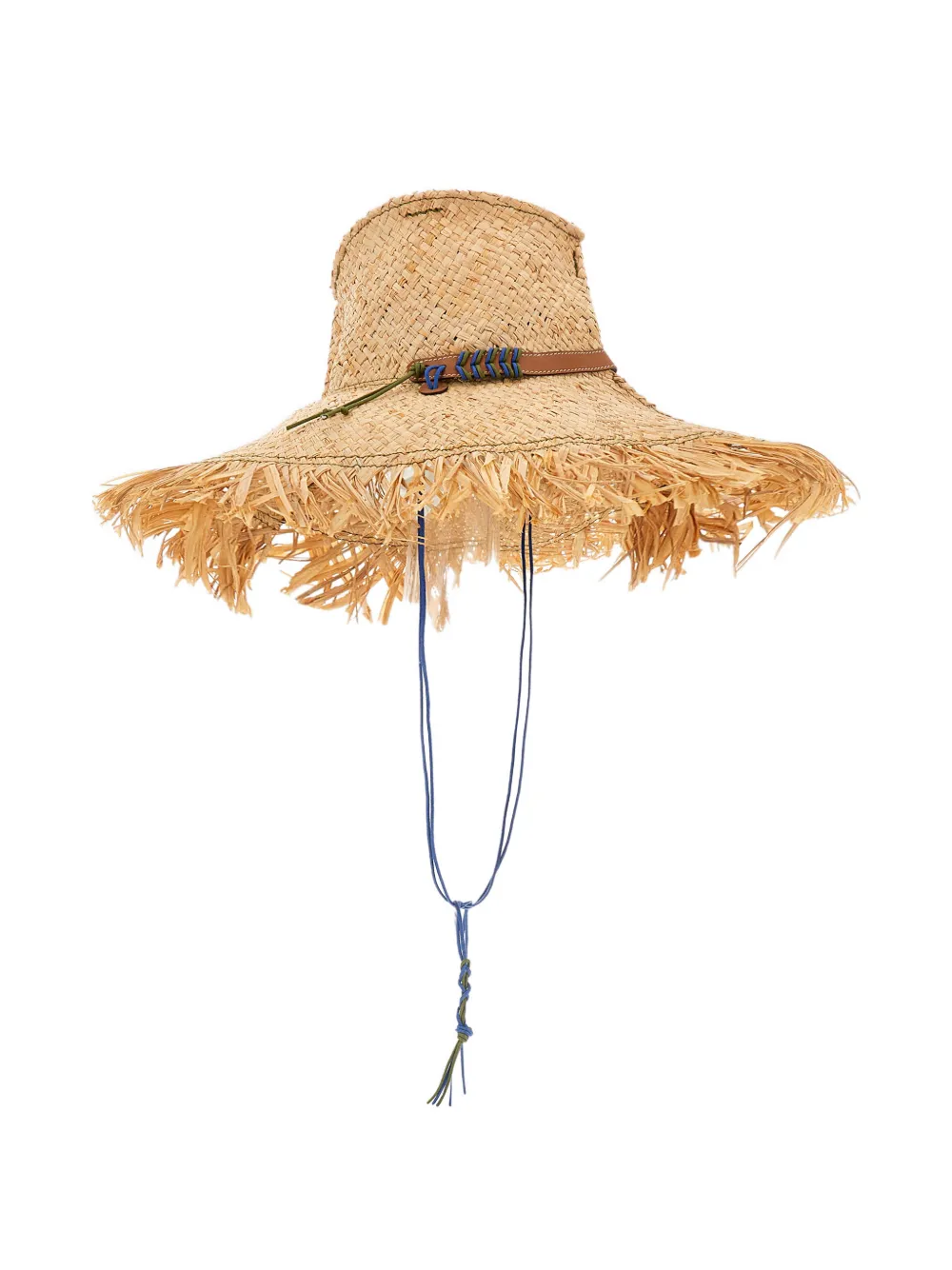 CUBA LAB x Patrizia Fabri frayed trim sun hat - Toni neutri