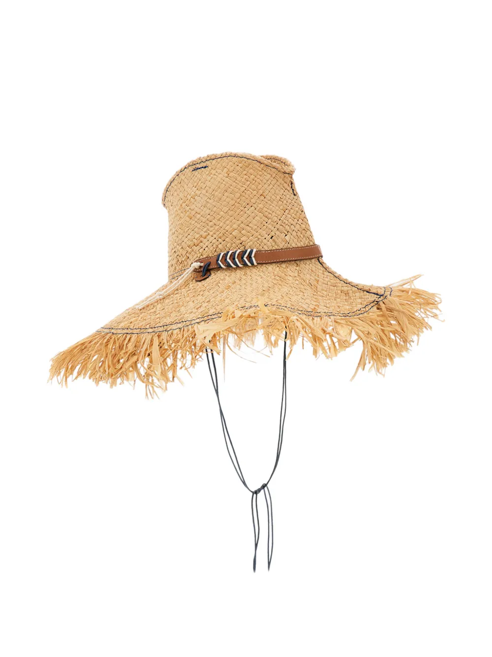  Cuba Lab Patrizia Fabri X Cuba Lab Fringed Sun Hat - Neutrals 