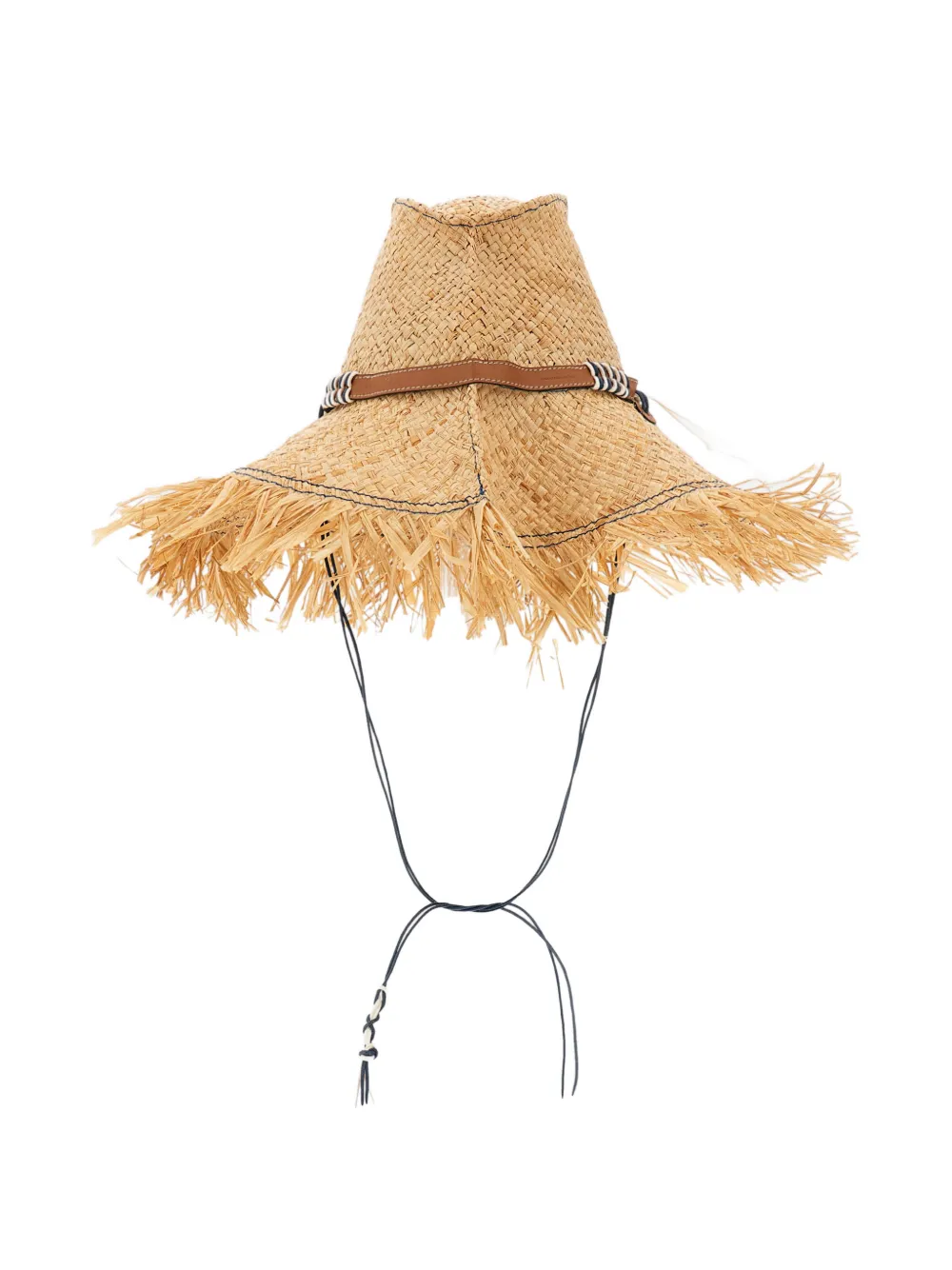 CUBA LAB Patrizia Fabri X Cuba Lab fringed sun hat - Toni neutri