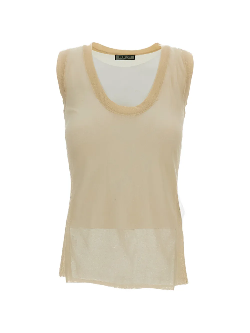 Durazzi Milano scoop-neck top - Toni neutri