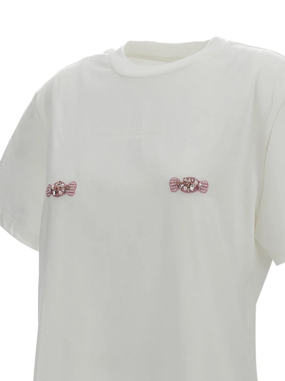  Des Phemmes Appliqué T-shirt - White 