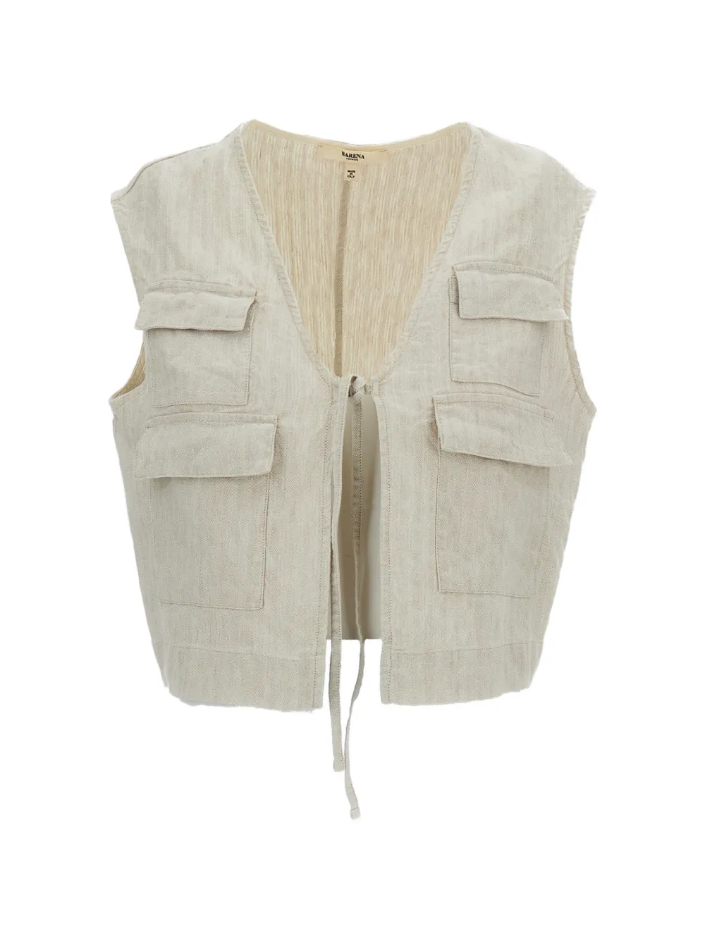 Barena tie front top - Blu